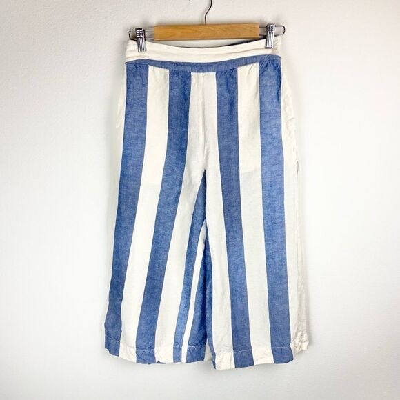 Madewell Huston Pull-On Crop Pants in Stripe - Picture 3 of 9